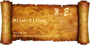Mileh Ellina névjegykártya